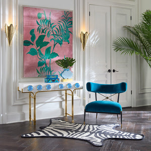   Velvet Klismos Lounge Chair | Oroa.com