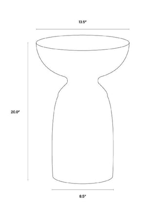   Modern European furniture - Black Concrete Indoor/Outdoor End Table - www.oroa.com | Oroa.com