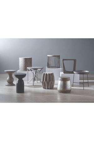   Modern European furniture - Black Concrete Indoor/Outdoor End Table - www.oroa.com | Oroa.com