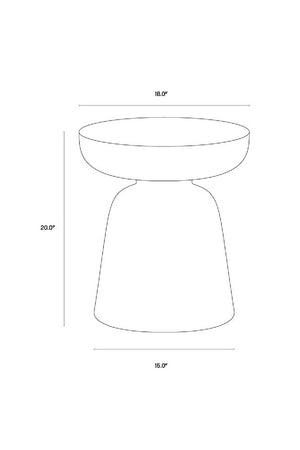   Modern European furniture - Black Indoor/Outdoor End Table - www.oroa.com | Oroa.com