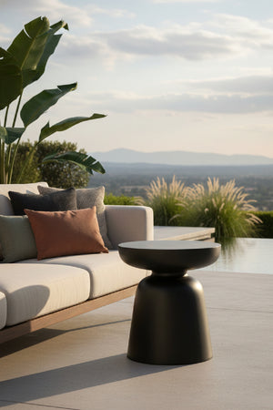   Modern European furniture - Black Indoor/Outdoor End Table - www.oroa.com | Oroa.com