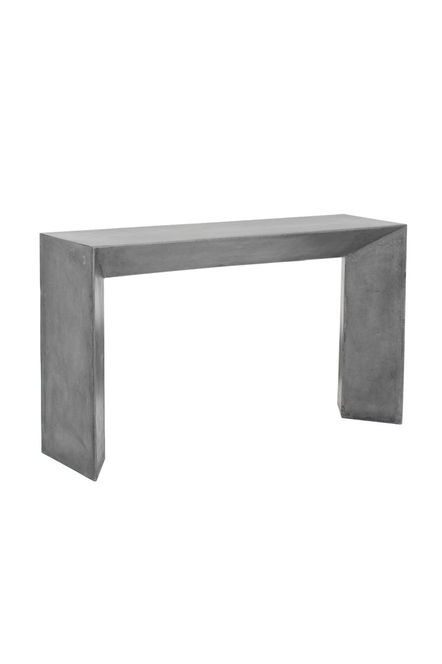 Modern European furniture - Gray Concrete Indoor/Outdoor Console Table - www.oroa.com