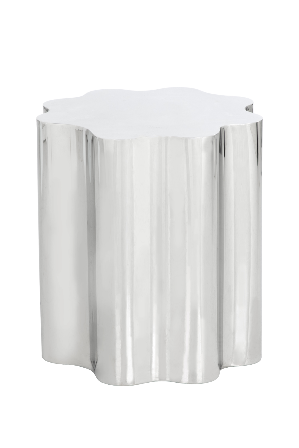   Modern European furniture - Silver Organic-Shaped Side Table - www.oroa.com | Oroa.com