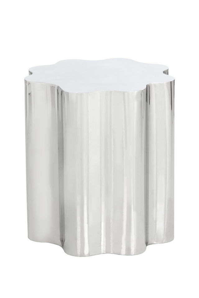 Modern European furniture - Silver Organic-Shaped Side Table - www.oroa.com