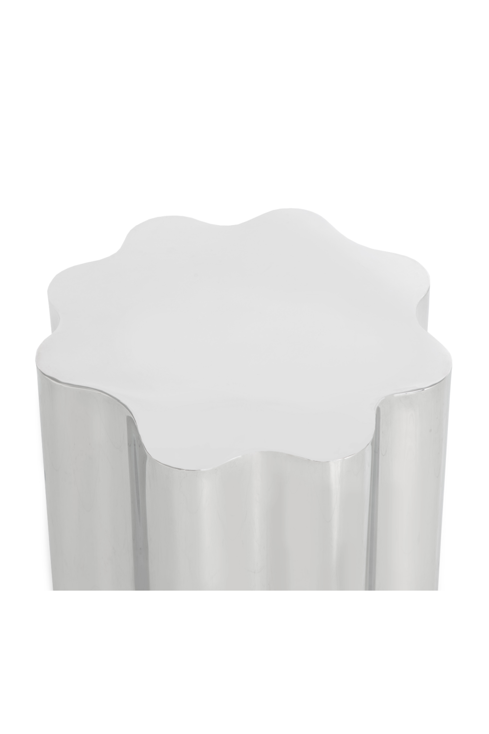   Modern European furniture - Silver Organic-Shaped Side Table - www.oroa.com | Oroa.com