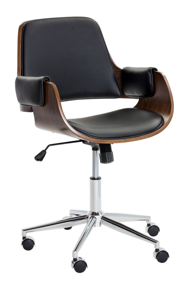 Modern European furniture - Wood and Black Office Chair - www.oroa.com