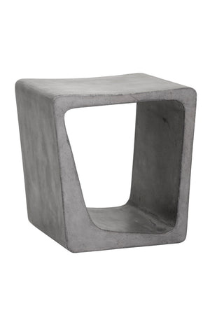   Modern European furniture - Gray Asymmetrical Indoor/Outdoor End Table - www.oroa.com | Oroa.com