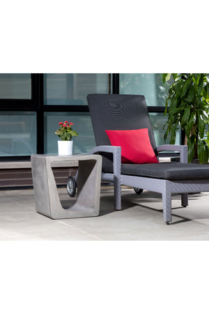   Modern European furniture - Gray Asymmetrical Indoor/Outdoor End Table - www.oroa.com | Oroa.com