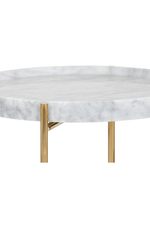   Modern European furniture - White Marble End Table - www.oroa.com | Oroa.com