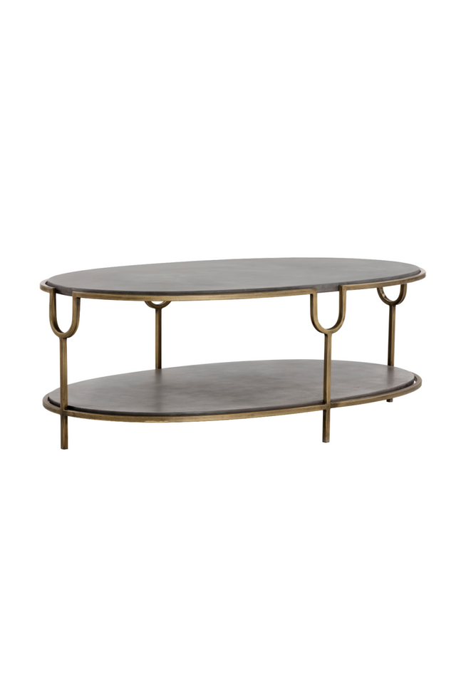 Modern European furniture - Modern Concrete Oval Coffee Table - www.oroa.com