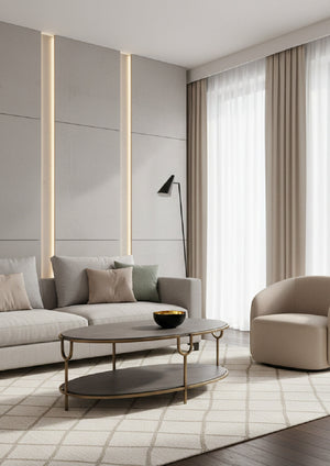   Modern European furniture - Modern Concrete Oval Coffee Table - www.oroa.com | Oroa.com