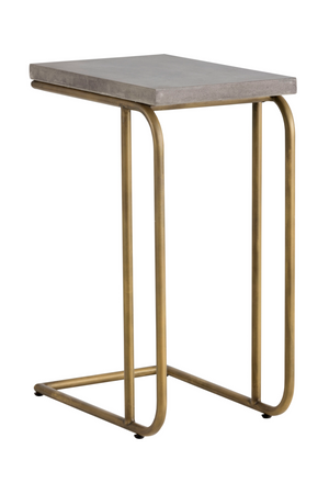   Modern European furniture Gray Concrete C-Shaped End Table  - www.oroa.com | Oroa.com