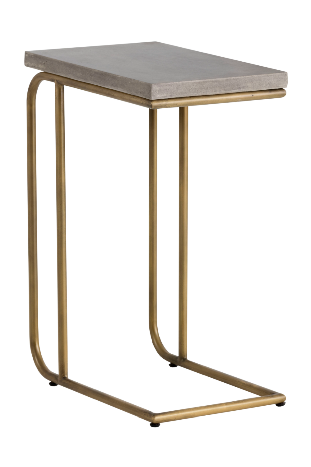   Modern European furniture Gray Concrete C-Shaped End Table  - www.oroa.com | Oroa.com