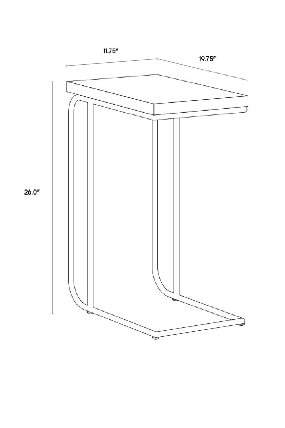   Modern European furniture Gray Concrete C-Shaped End Table  - www.oroa.com | Oroa.com