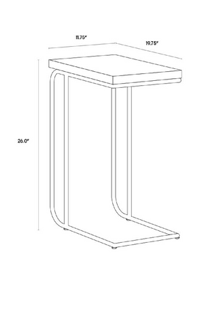   Modern European furniture Gray Concrete C-Shaped End Table  - www.oroa.com | Oroa.com