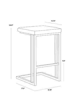   Modern European furniture - Black Leather Look Counter Stools (2) - www.oroa.com | Oroa.com