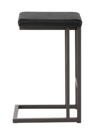   Modern European furniture - Black Leather Look Counter Stools (2) - www.oroa.com | Oroa.com