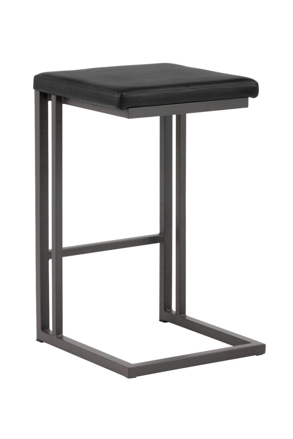   Modern European furniture - Black Leather Look Counter Stools (2) - www.oroa.com | Oroa.com