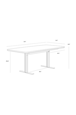   Modern European furniture - White Marble Rectangular Dining Table - www.oroa.com | Oroa.com