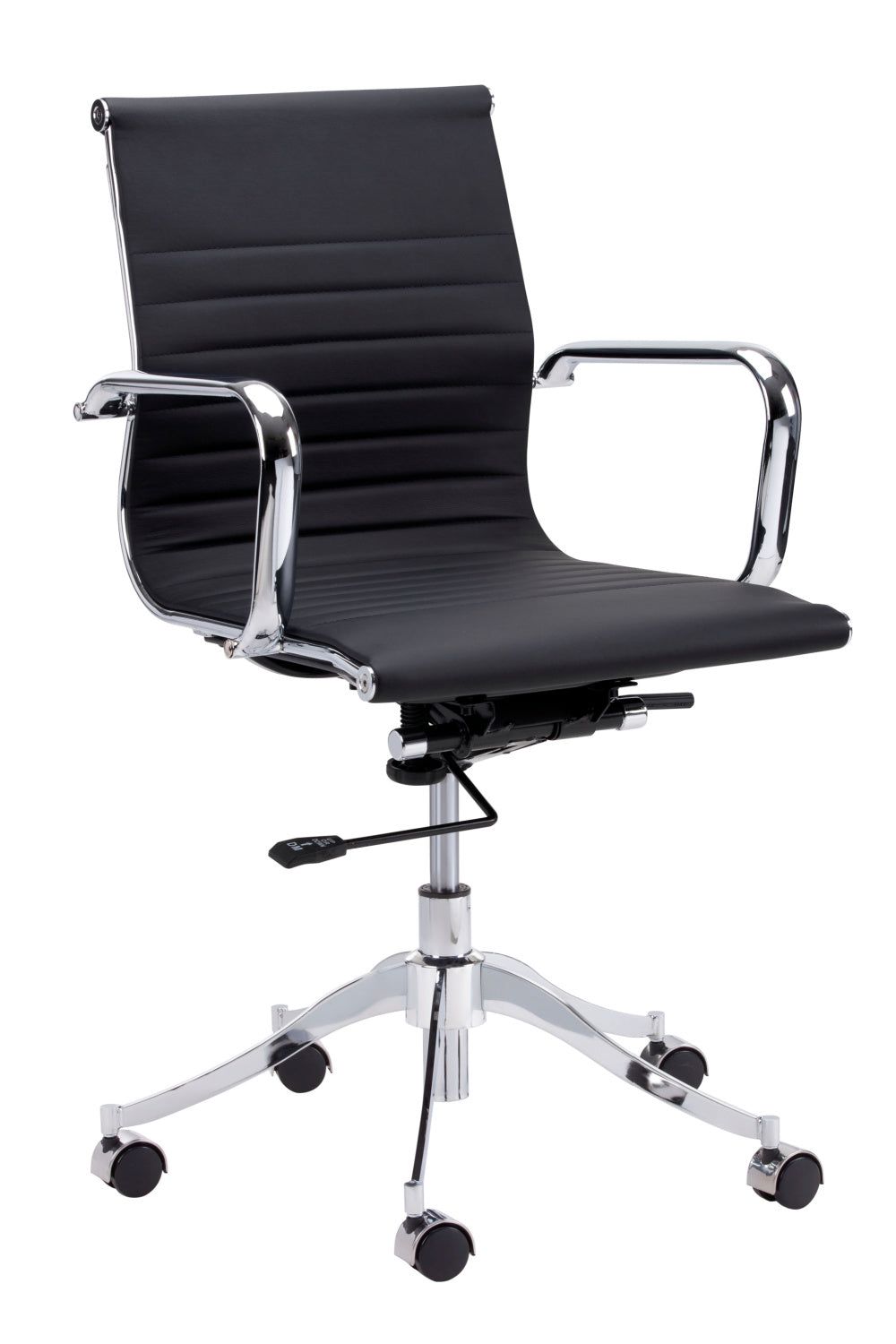 Modern European furniture - Leather Look Swivel Office Chair - www.oroa.com