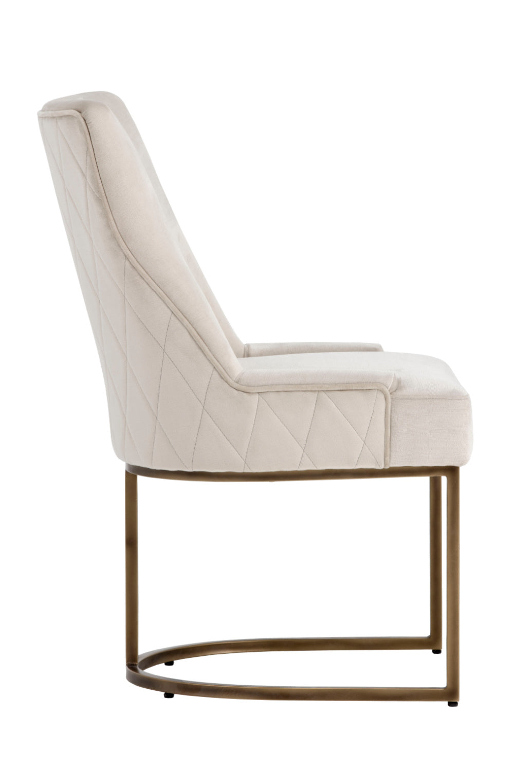   Modern European furniture - Bronze Cantilever Fabric Dining Chairs (2) - www.oroa.com | Oroa.com