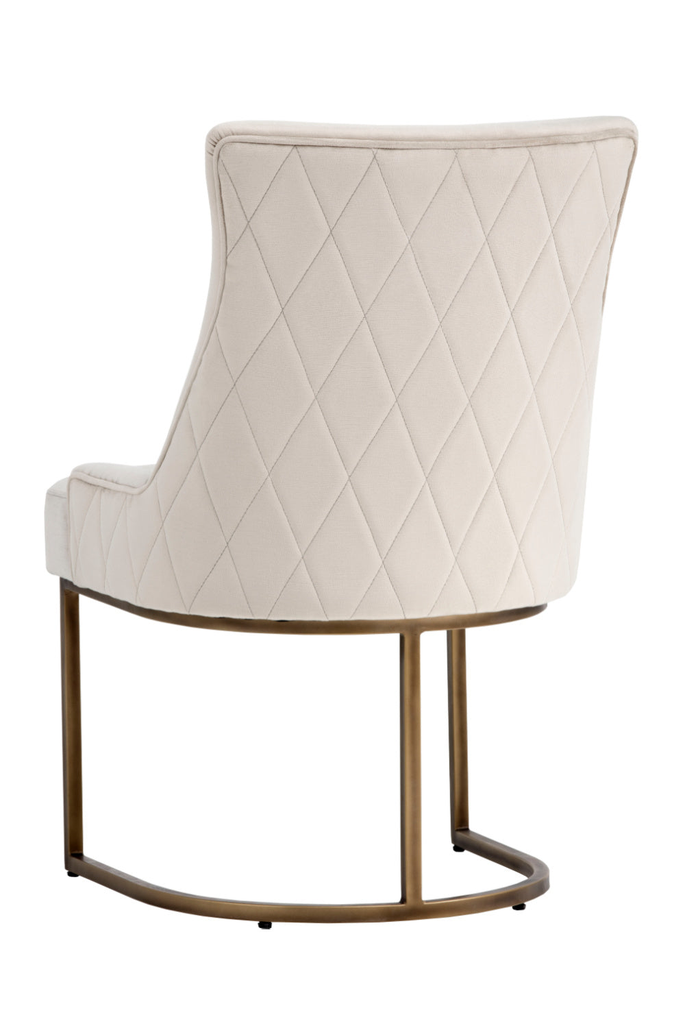   Modern European furniture - Bronze Cantilever Fabric Dining Chairs (2) - www.oroa.com | Oroa.com
