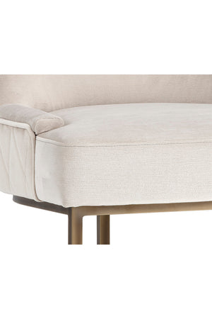   Modern European furniture - Bronze Cantilever Fabric Dining Chairs (2) - www.oroa.com | Oroa.com