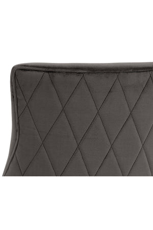   Modern European furniture - Bronze Cantilever Fabric Dining Chairs (2) - www.oroa.com | Oroa.com