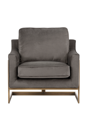   Modern European furniture - Bronze Frame Cantilevered Lounge Chair - www.oroa.com | Oroa.com