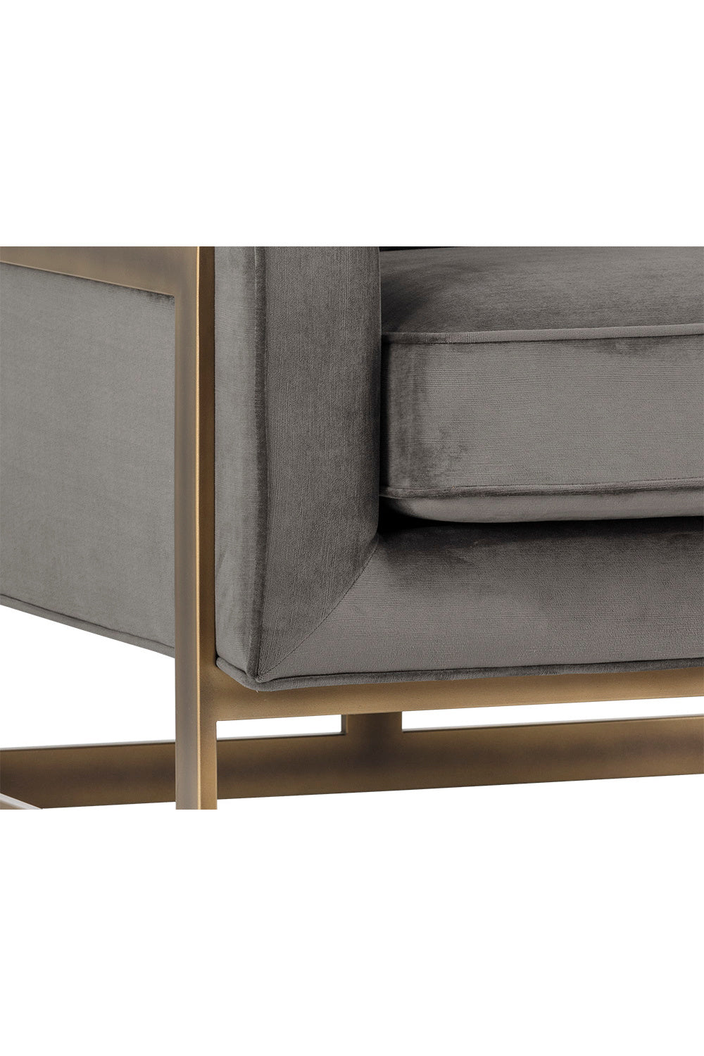   Modern European furniture - Bronze Frame Cantilevered Lounge Chair - www.oroa.com | Oroa.com
