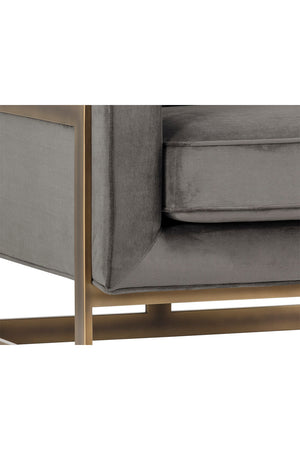   Modern European furniture - Bronze Frame Cantilevered Lounge Chair - www.oroa.com | Oroa.com