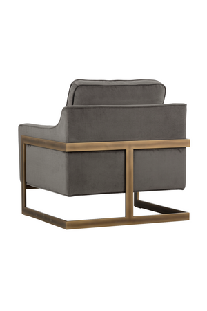  Modern European furniture - Bronze Frame Cantilevered Lounge Chair - www.oroa.com | Oroa.com