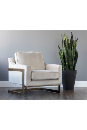   Modern European furniture - Bronze Frame Cantilevered Lounge Chair - www.oroa.com | Oroa.com