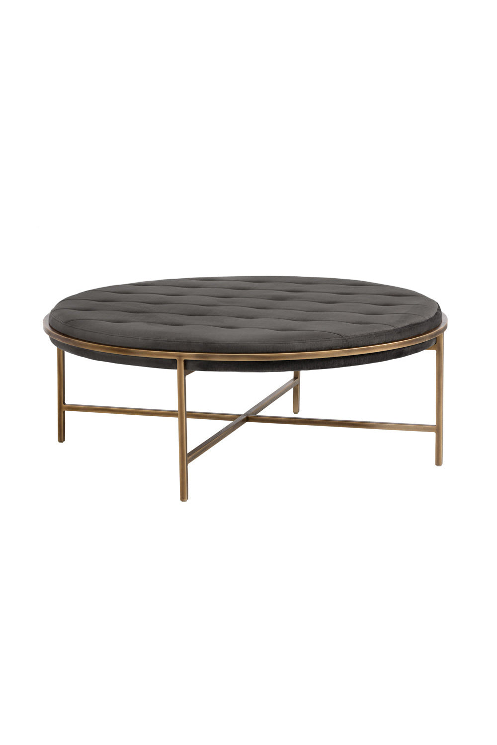 Modern European furniture - Metal Frame Upholstered Ottoman - www.oroa.com