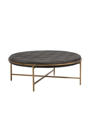 Modern European furniture - Metal Frame Upholstered Ottoman - www.oroa.com
