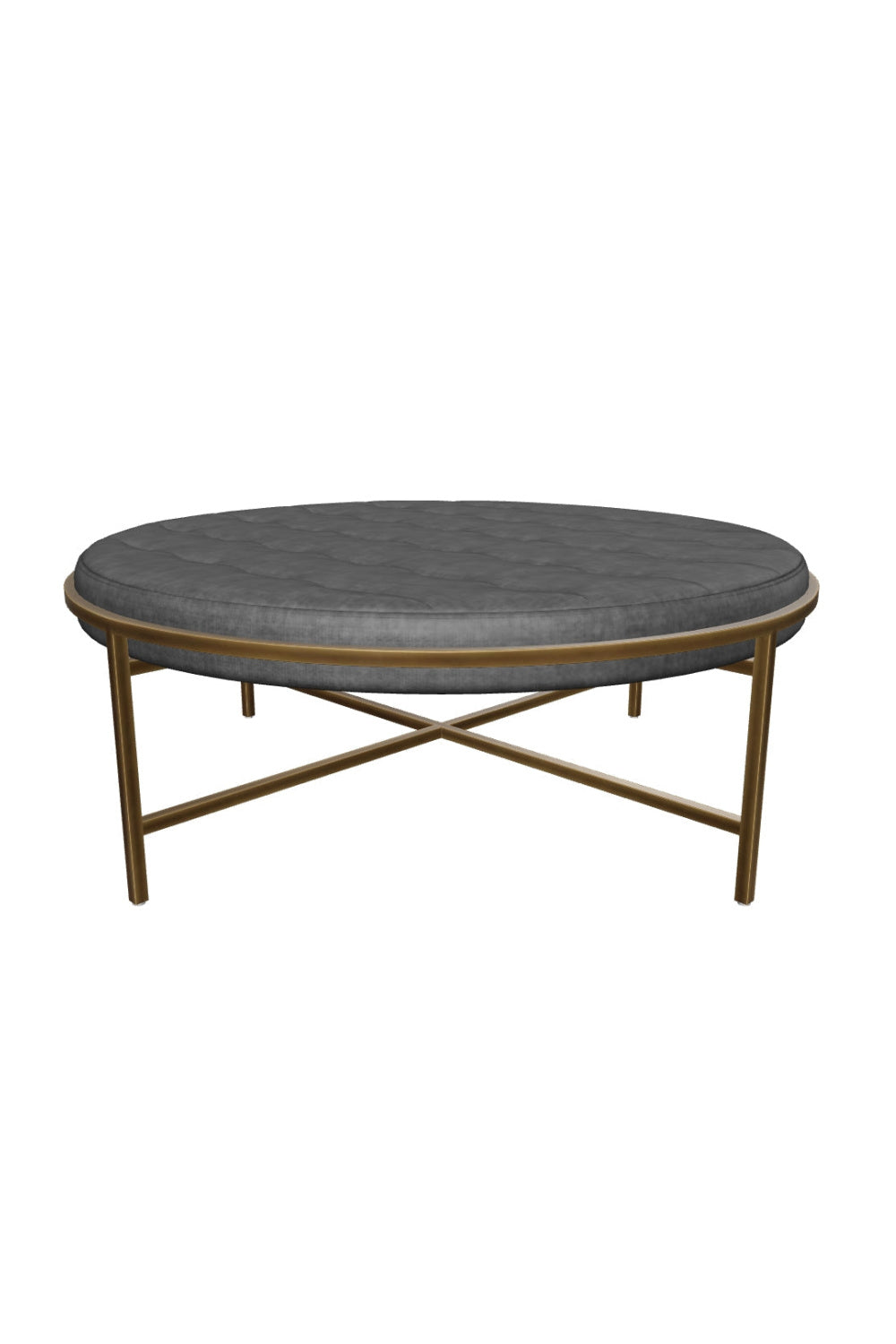 Modern European furniture - Metal Frame Upholstered Ottoman - www.oroa.com