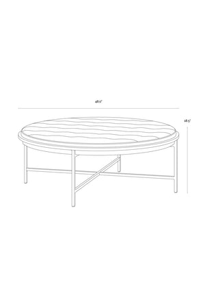 Modern European furniture - Metal Frame Upholstered Ottoman - www.oroa.com