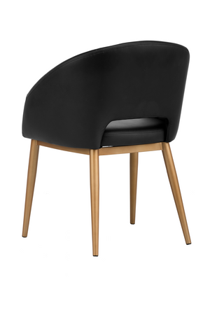 Modern European furniture - Gold Frame Barrel Dining Chair  - www.oroa.com