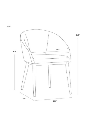 Modern European furniture - Gold Frame Barrel Dining Chair  - www.oroa.com