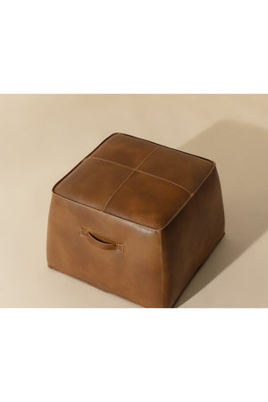 Leather Inspired Cube Ottoman | Splendido Aspen | Oroa.com