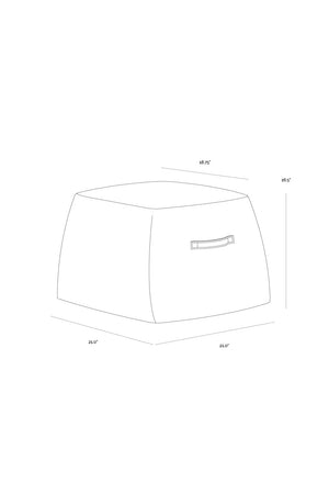 Leather Inspired Cube Ottoman | Splendido Aspen | Oroa.com