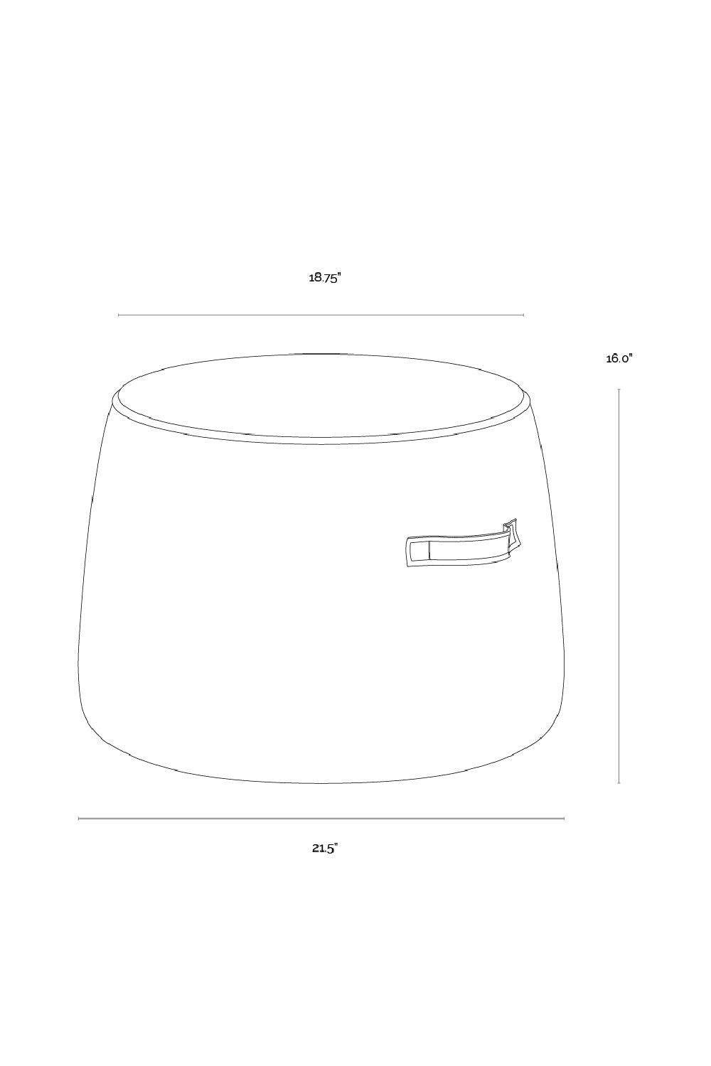   Modern European furniture - Ottoman with Decorative Handles - www.oroa.com | Oroa.com