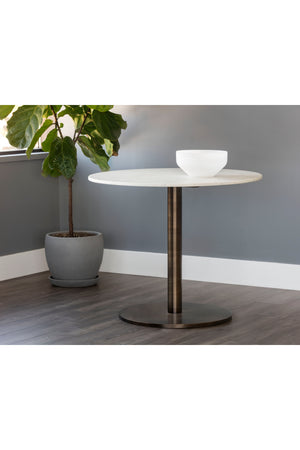   Modern European furniture - Round Carrara Marble Bistro Table  - www.oroa.com | Oroa.com