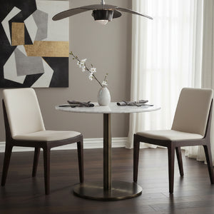   Modern European furniture - Round Carrara Marble Bistro Table  - www.oroa.com | Oroa.com