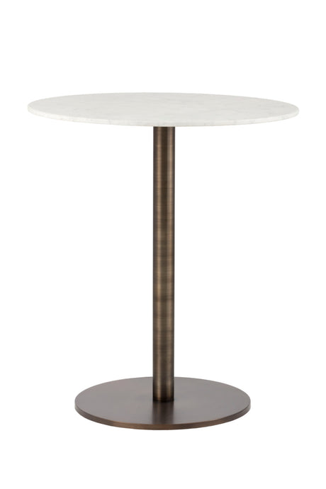 Modern European furniture - Round White Marble Bar Table - www.oroa.com
