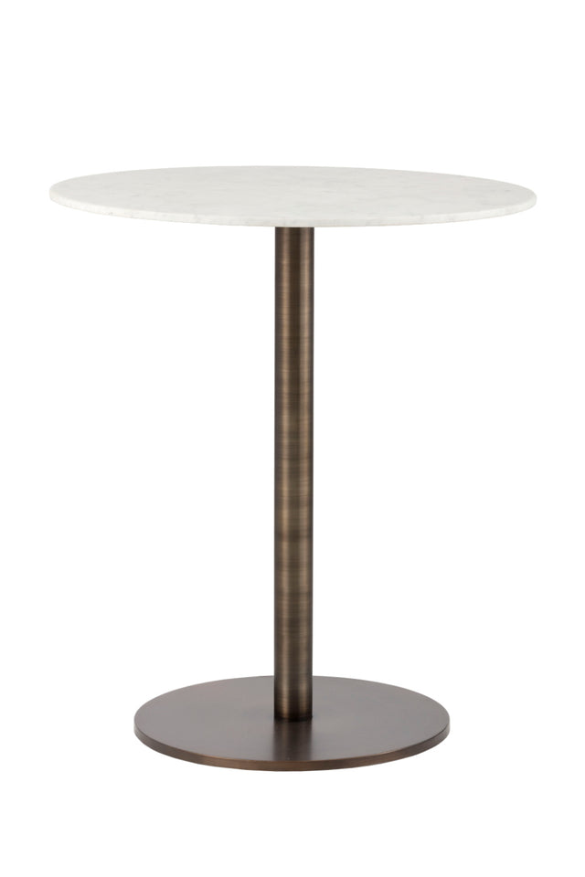 Modern European furniture - Round White Marble Bar Table - www.oroa.com