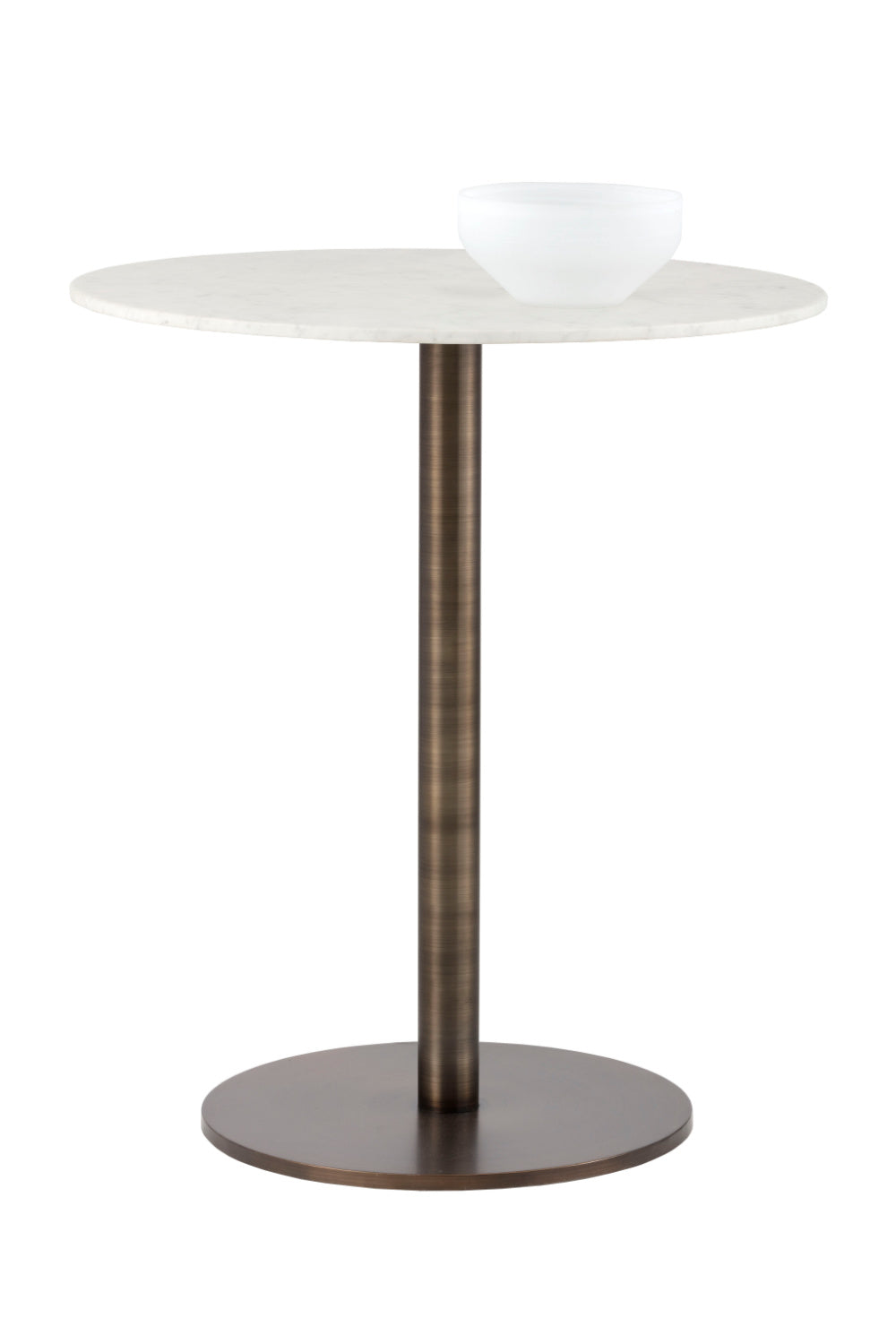 Modern European furniture - Round White Marble Bar Table - www.oroa.com