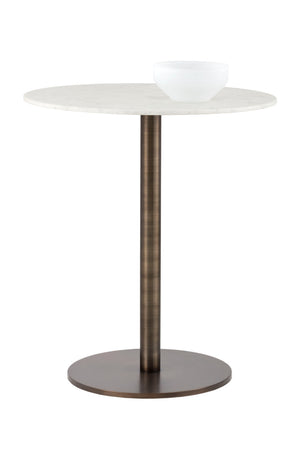Modern European furniture - Round White Marble Bar Table - www.oroa.com