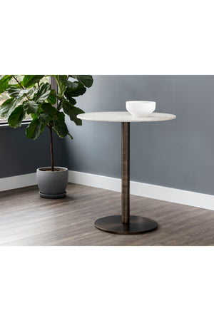 Modern European furniture - Round White Marble Bar Table - www.oroa.com