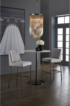 Modern European furniture - Round White Marble Bar Table - www.oroa.com